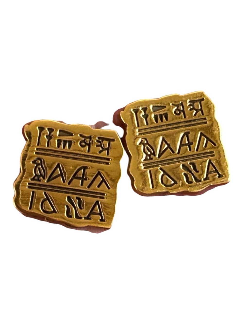 Vintage NYPL Egyptian Hieroglyph Cuff Links